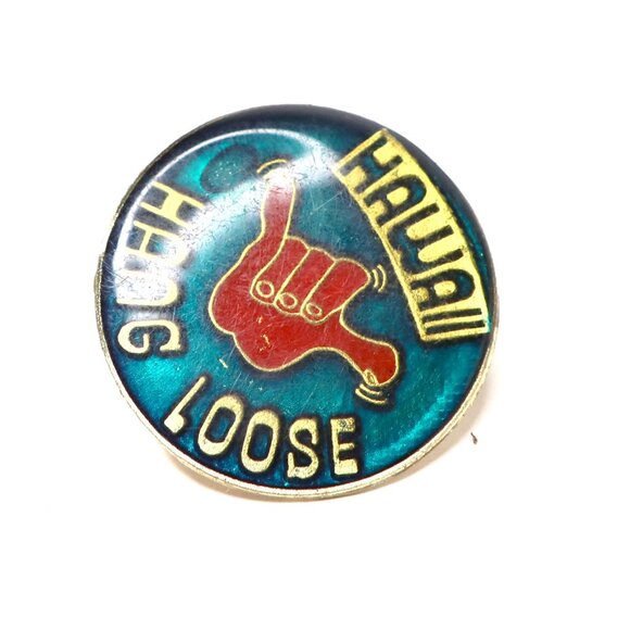 Vintage Hawaii "Hang Loose" Pin Beach Surf Style Collectable Travel Tropical - Picture 1 of 4